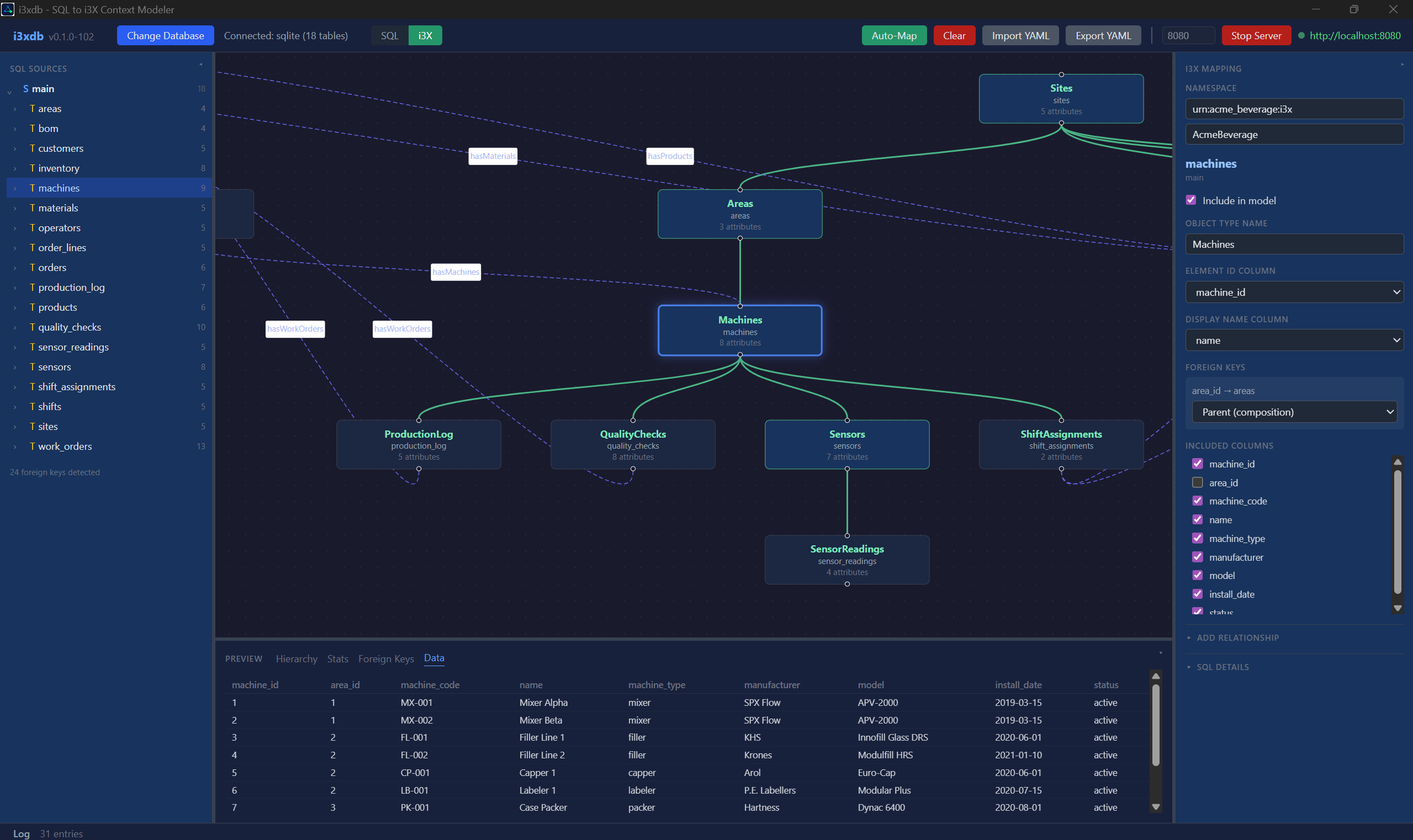 i3xdb desktop application